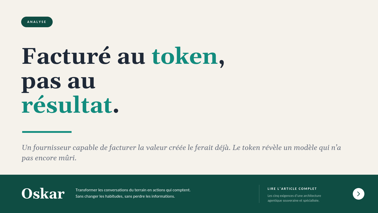 IA en industrie : ne payez plus au token, exigez du résultat